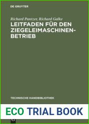 Leitfaden fur den Ziegeleimaschinen-Betrieb