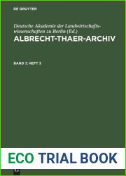 Albrecht-Thaer-Archiv. Band 7, Heft 3