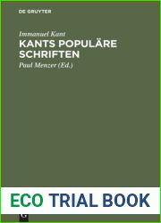 Kants Populare Schriften