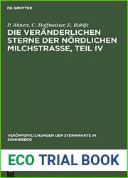 Die veranderlichen Sterne der nordlichen Milchstrasse, Teil IV (Veroffentlichungen der Sternwarte in Sonneberg, 1, 2) (German Edition)
