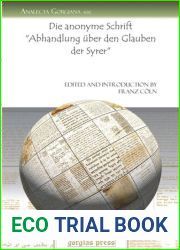 Die anonyme Schrift Abhandlung uber den Glauben der Syrer