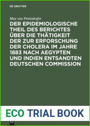 Der epidemiologische Theil des Berichtes uber die Thatigkeit der zur Erforschung der ..