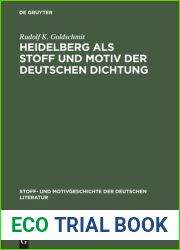 Heidelberg als Stoff und Motiv der deutschen Dichtung