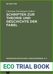 Schriften Zur Theorie Und Geschichte Der Fabel: Historisch-Kritische Ausgabe