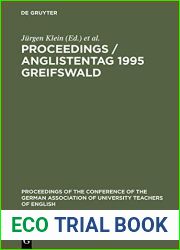 Proceedings Anglistentag 1995 Greifswald