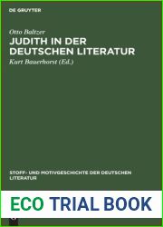Judith in der deutschen Literatur (Stoff- und Motivgeschichte der deutschen Literatur, 7) (German Edition)