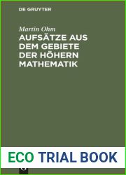 Aufsatze aus dem Gebiete der hohern Mathematik