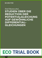 Studien uber die Reduction der Potentialgleichung auf gewohnliche Differentialgleichungen