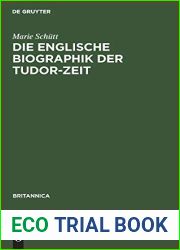 Die englische Biographik der Tudor-Zeit (Britannica, 1) (German Edition)
