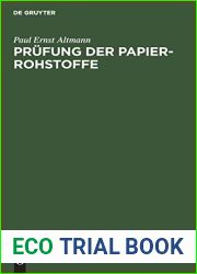 Prufung der Papier-Rohstoffe (German Edition)