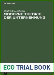 Moderne Theorie der Unternehmung (German Edition)
