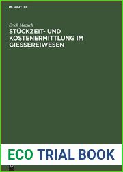 Stuckzeit- Und Kostenermittlung Im Giessereiwesen (German Edition)