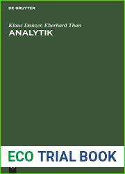 Analytik: Systematischer Uberblick (German Edition)