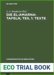 Die El-Amarna-Tafeln, Teil 1