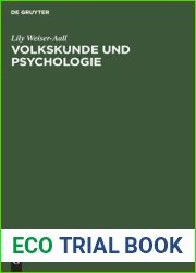 Volkskunde Und Psychologie: Eine Einfuhrung (German Edition)
