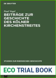 Beitrage Zur Geschichte Des Kolner Kirchenstreites (Studien Zur Rheinischen Geschichte) (German Edition)