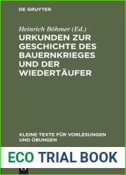 Urkunden zur Geschichte des Bauernkrieges und der Wiedertaufer