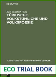 Turkische volkstumliche und Volkspoesie