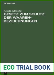 Gesetz Zum Schutz Der Waarenbezeichnungen (German Edition)