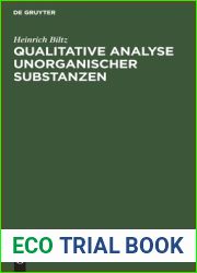 Qualitative Analyse Unorganischer Substanzen (German Edition)