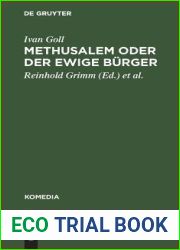 Methusalem oder Der ewige Burger (Komedia) (German Edition)