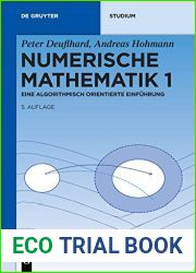 Numerische Mathematik: Eine Algorithmisch Orientierte Einfuhrung (De Gruyter Studium) (German Edition) (De Gruyter Studium, 1)