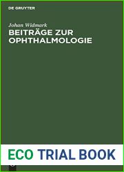 Beitrage Zur Ophthalmologie (German Edition)