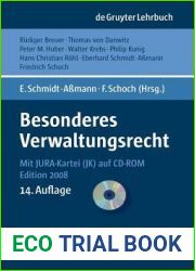 Besonderes Verwaltungsrecht (De Gruyter Lehrbuch) (German Edition)