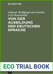 Von Der Ausbildung Der Deutschen Sprache