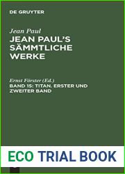 Jean Paul|s Sammtliche Werke, Band 15, Titan. Erster und zweiter Band (German Edition)