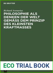 Philosophie Als Denken Der Welt Gemass Dem Prinzip Des Kleinsten Kraftmasses: Prolegomena Zu Einer Kritik Der Reinen Erfahrung (German Edition)