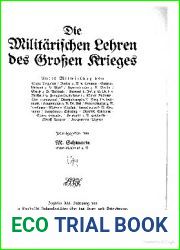 Die nilitarischen Lehren des Grossen Krieges