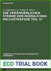 Die Veranderlichen Sterne Der Nordlichen Milchstrafsse Teil VI (Veroffentlichungen Der Sternwarte in Sonneberg) (German Edition)
