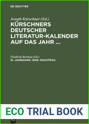 Kurschners Deutscher Literatur-Kalender auf das Jahr …