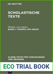 Scholastische Texte. Band 1 Thomas von Aquin