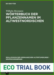 Worterbuch der Pflanzennamen im Altwestnordischen