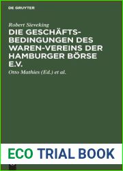 Die Geschaftsbedingungen des Waren-Vereins der Hamburger Borse e.V. (German Edition)