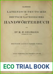 Kleines Lateinisch-Deutsches und Deutsch-Lateinisches Handworterbuch. Deutsch-Lateinischer Theil