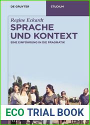 Sprache Und Kontext: Eine Einf?hrung in Die Pragmatik