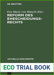 Reform des Ehescheidungsrechts (Aktuelle Dokumente) (German Edition)