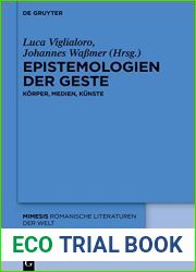 Epistemologien der Geste: Korper - Medien - Kunste (Issn, 106) (German Edition)