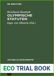 Olympische Statuten (Aktuelle Dokumente) (German Edition)