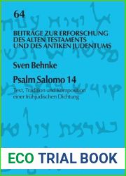 Psalm Salomo 14: Text, Tradition und Komposition einer fruhjudischen Dichtung (German Edition)