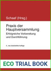 Praxis der Hauptversammlung (German Edition)