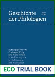 Geschichte der Philologien, Nr. 61 62 (German Edition)