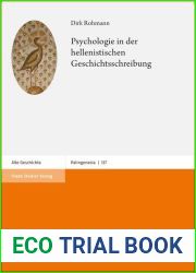 Psychologie in Der Hellenistischen Geschichtsschreibung (German Edition)